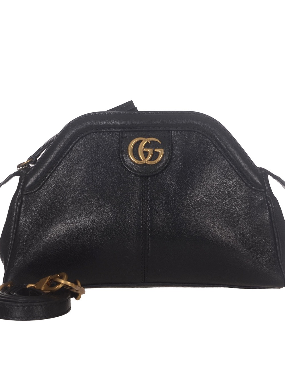 ♥️Gucci Black Leather GG Marmont Crossbody with Silver Chain Bag♥️